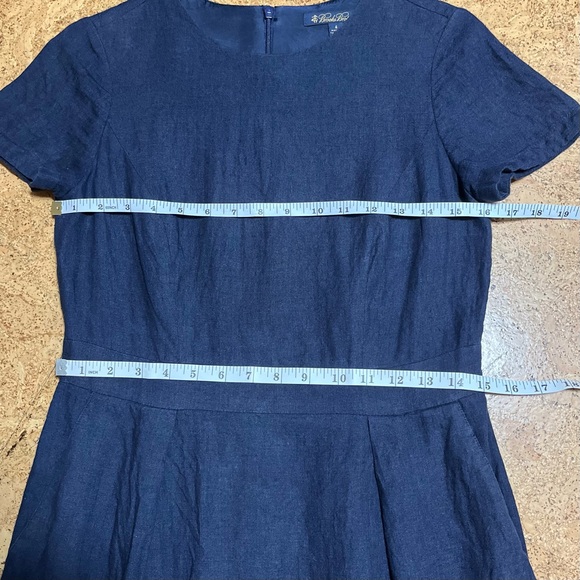 Brooks Brothers Navy Blue Linen Shift Dress Sz 4 - Picture 13 of 14